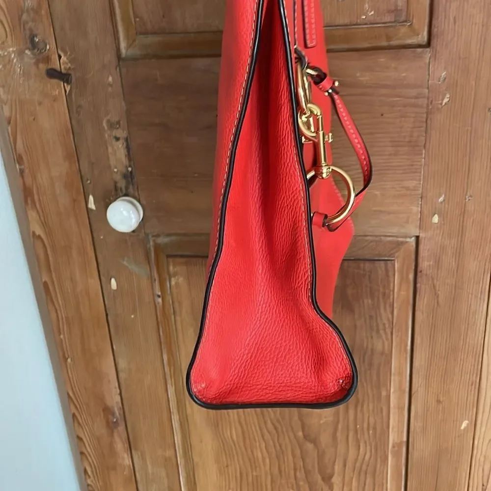 Marc Jacobs The Bold Grind East/West burnt orange leather pocket tote bag